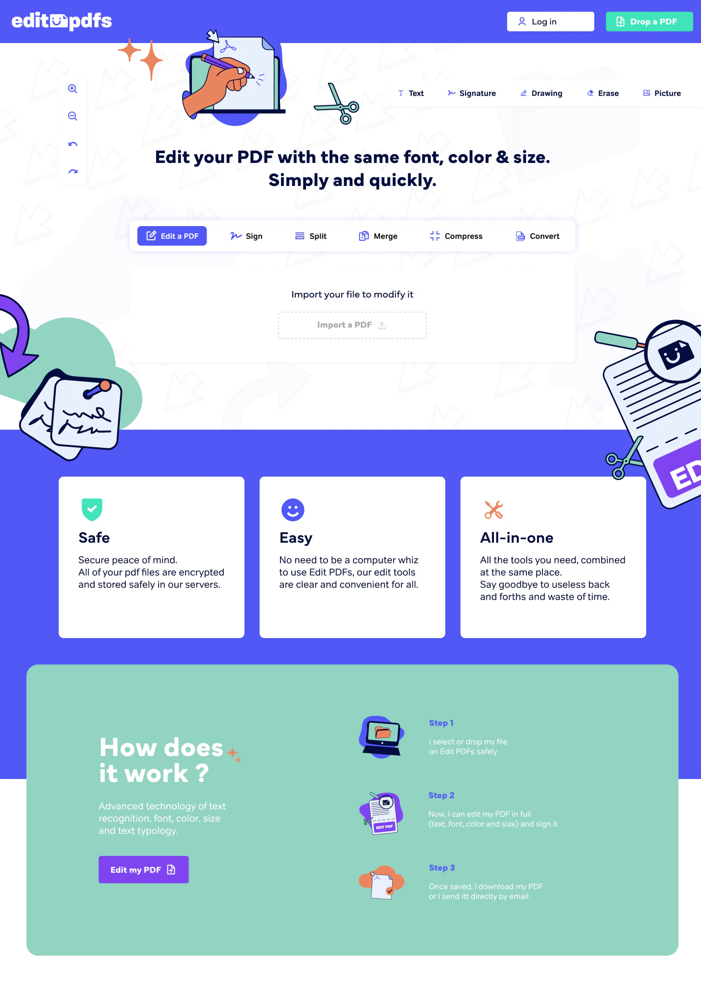 screenshot of Edit Pdfs